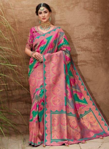 Multi Colour Rutba Vol 2 Krishna Gokul New Latest Designer Festive Wear Silk Saree Collection 13418